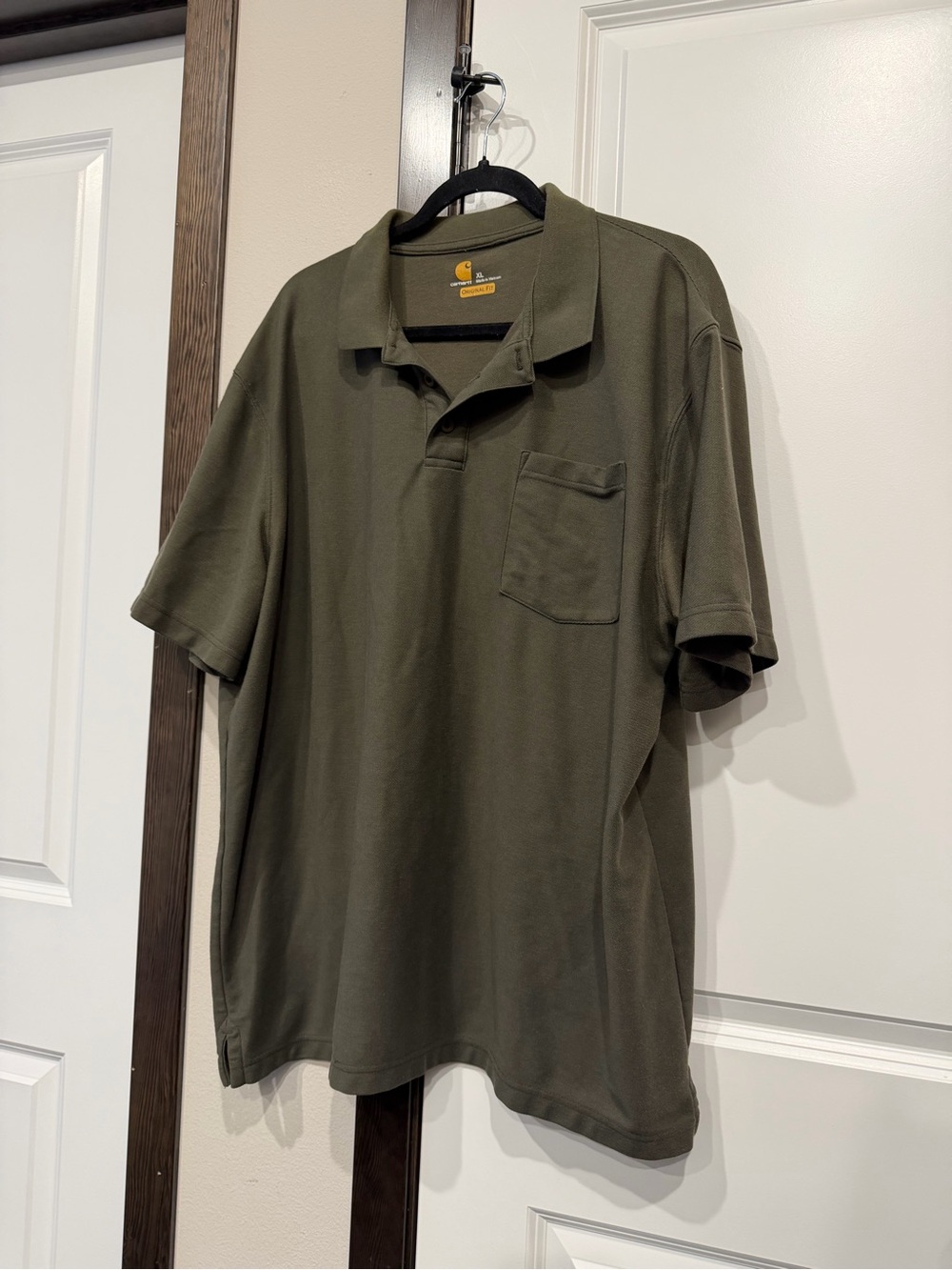 Carhartt Men's Olive Pocket Polo